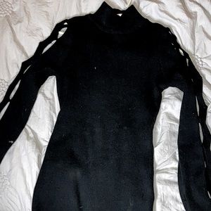 Black long sleeve turtle neck